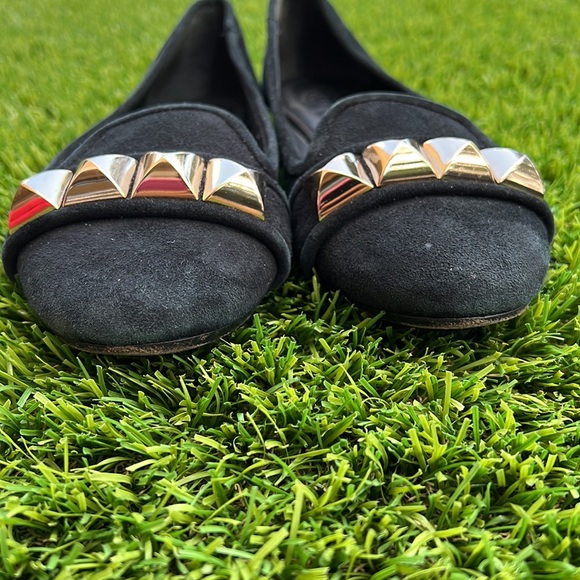 Tory Burch Asher Flat size 5 1/2 black suede loafers - Picture 6 of 13